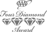 The image shows the "AAA Four Diamond Award" logo, featuring stylized diamonds and elegant script text.