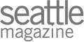 The image features the logo of Seattle Magazine in gray font on a transparent background.